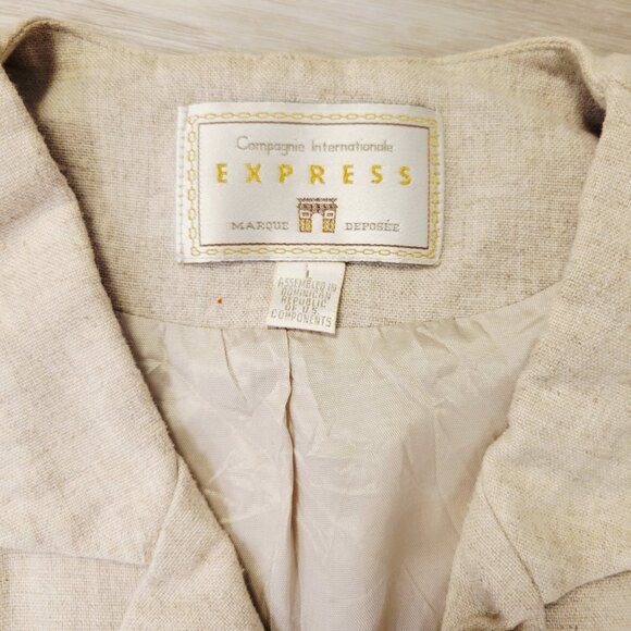 VTG EXPRESS Long Vest Beige Campagnie International Marque Deposee Sz Large - Picture 3 of 5